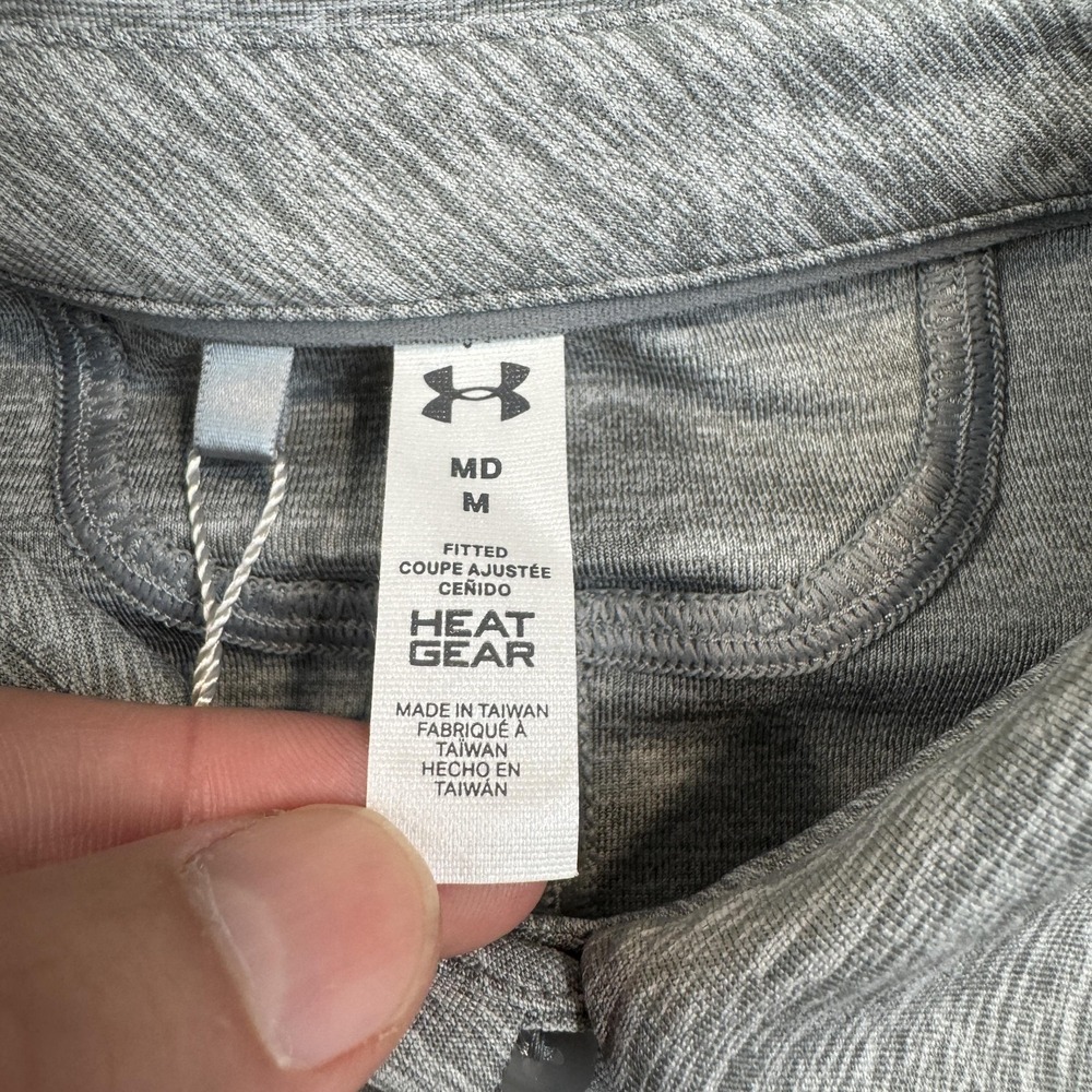 Under Armour Polo Shirt Women Medium Gray Virginia Tech Hokies HeatGear UW2336 - Picture 8 of 13